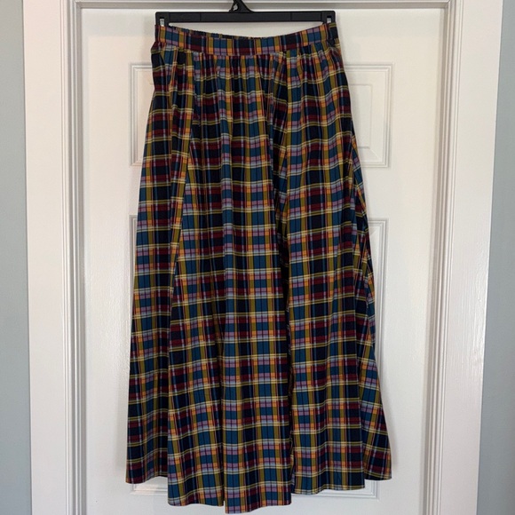 Maeve Dresses & Skirts - Maeve Multicolor Plaid A-Line Skirt from Anthropologie